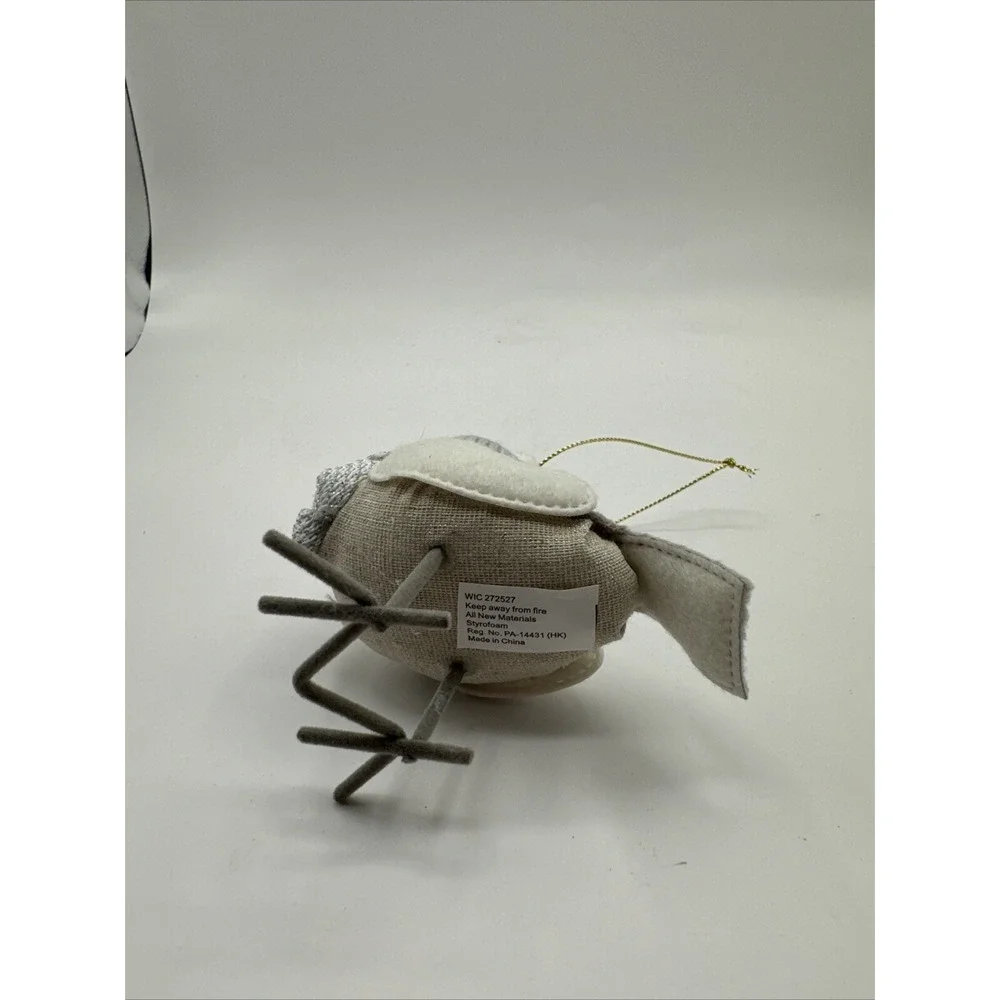 Target Christmas Featherly Friends Bird Ready for Winter Gray White Hat Ornament